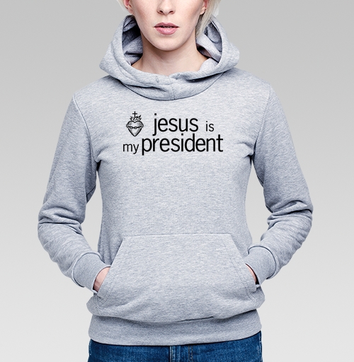 Фотография футболки Jesus Is My President Иисус Мой Президент черно белая графика