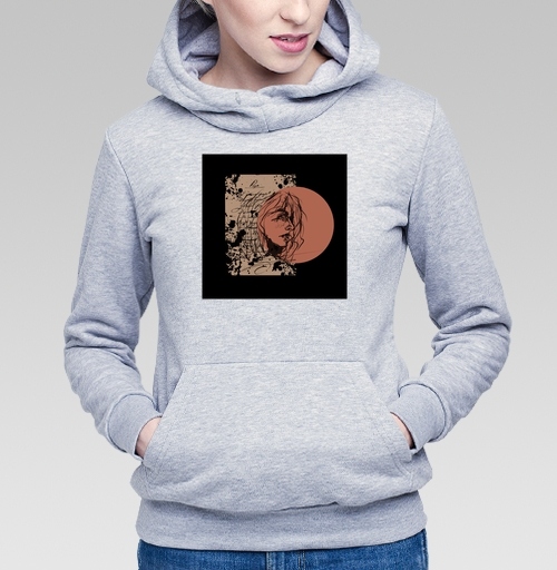 Фотография футболки Девушка с рукописью терракота черный