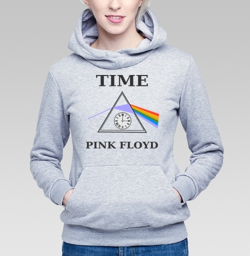 Фотография футболки Преобразование света через время с часами Pink Floyd