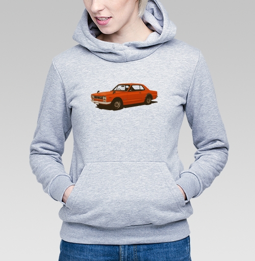 Фотография футболки Nissan Skyline GT-R Хакосука в оранжевом цвете