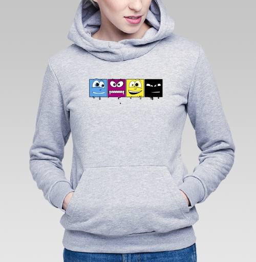 Фотография футболки CMYK faces / Лица CMYK