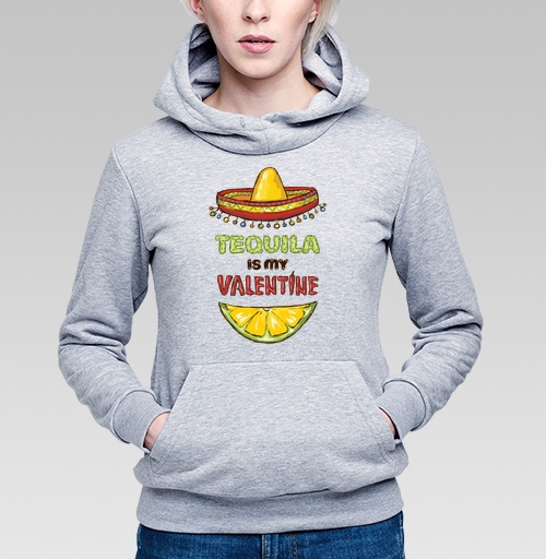 Фотография футболки Открытка «Tequila is my Valentine» с юмором
