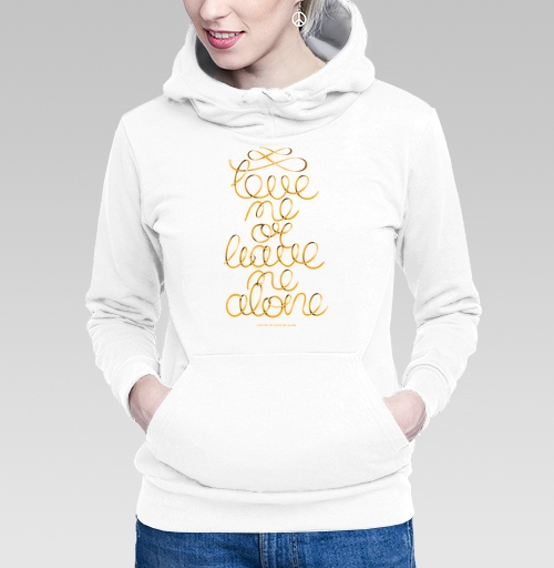 Фотография футболки Gold ribbon lettering / Люби или уходи saying Love me or leave me alone