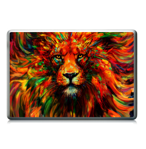 Наклейка на Ноутбук (любой размер) Лев красочный - купить в интернет-магазине Мэриджейн в Москве и СПБ