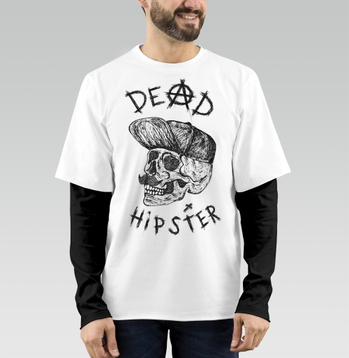 Фотография футболки Футболка DEAD HIPSTER с готическим черепом