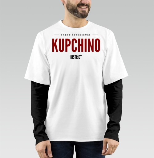 Фотография футболки KUPCHINO Санкт-Петербург Лаконичный Принт
