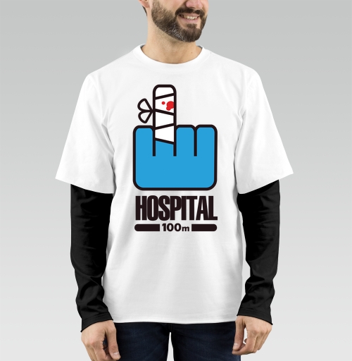 Фотография футболки Юмористический травмированный пальцы больница 100м