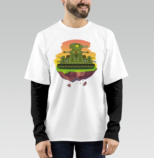 Фотография футболки Multi-Turret Soviet Tank / Грозная машина Пали из всех башен!