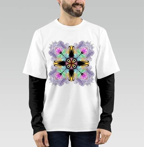 Фотография футболки Flower mandala / Цветочная мандала