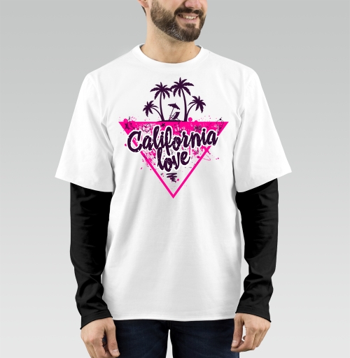 Фотография футболки California love яркая романтика пальмовой вечеринки