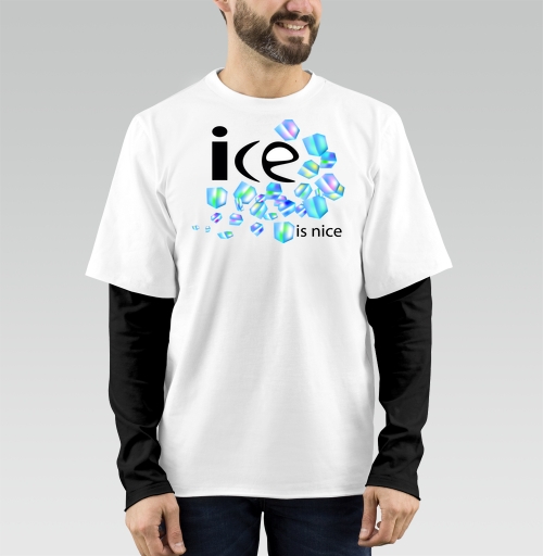 Фотография футболки Лёд Свежесть Холодная Весёлая Надпись ice is nice