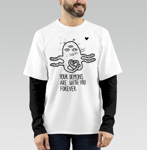 Фотография футболки Принимающий внутреннюю тьму демон навсегда с демонами