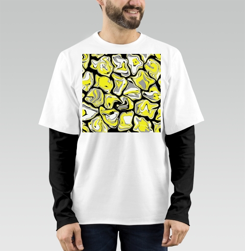 Фотография футболки Яркие Желтые Камни Абстракция Уникальные Камни
