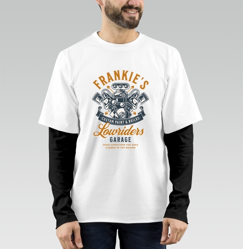 Фотография футболки Эмблема Frankie’s: Классика тюнинга и силы мотора