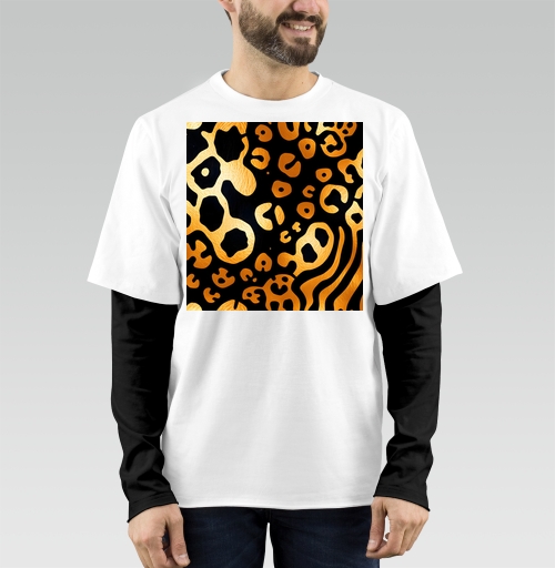 Фотография футболки Golden Leopard Pattern / Золотой леопардовый узор для вашего дома