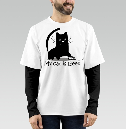 Фотография футболки My cat is Geek