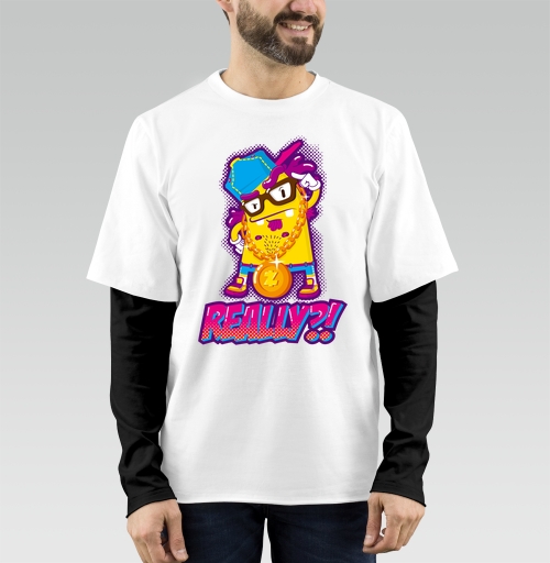 Фотография футболки Skeptical Yellow Gangsta Character / Скептичный Жёлтый Гангста Монстр