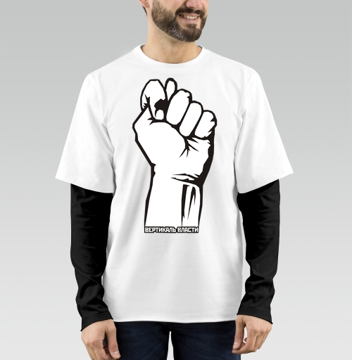 Фотография футболки Raised Fist / Поднятый кулак символ сопротивления и вертикаль власти плакат