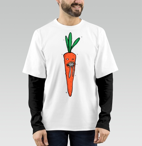 Фотография футболки Carrot Predator Flip / Шокирующая морковка ест кроликов монстр морковка кролики