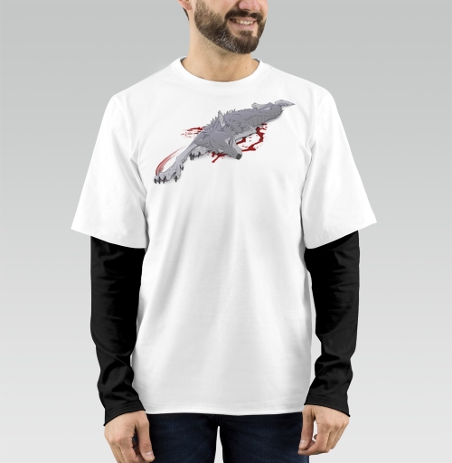 Фотография футболки sick wolf / Изможденный волк