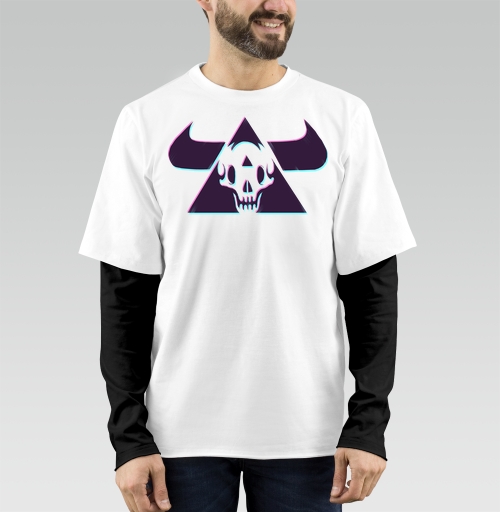 Фотография футболки TRIANGLE SKULL BULL / Череп быка в треугольнике