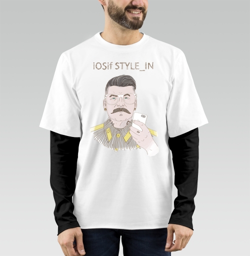 Фотография футболки Ироничный портрет iOSif STYLE_IN в стиле ретро