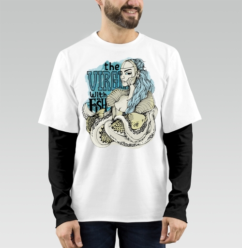 Фотография футболки Virgin with a fish / Дева с рыбой