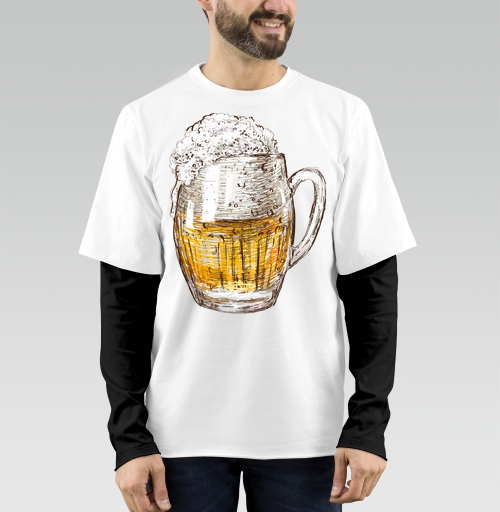 Фотография футболки Янтарная кружка пива Beer Time