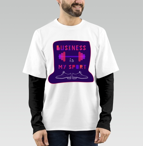 Фотография футболки Typographic composition , Busines is my sport / Шрифтовая композиция, Бизнес – мой спорт