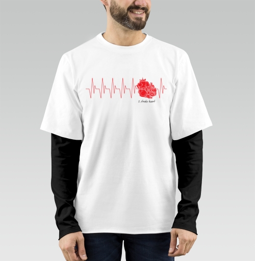 Фотография футболки Сердце как двухтактный мотор мотоцикла