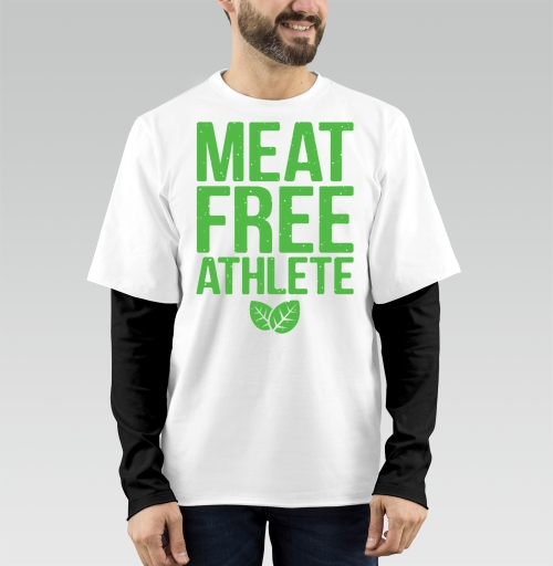 Фотография футболки MEAT FREE ATHLETE – Эмблема веган-спортсмена