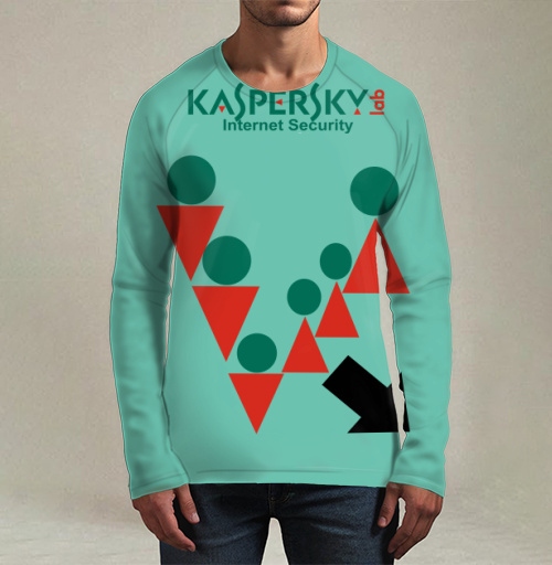 Фотография футболки Логотип Kaspersky Lab Internet Security с геометрией