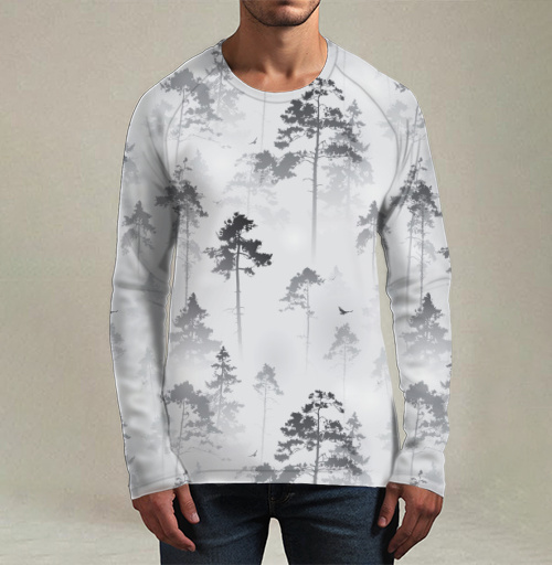 Фотография футболки Лес. туман