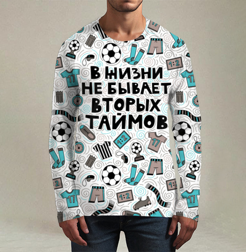 Фотография футболки Мотивирующий постер «В жизни не бывает вторых таймов»