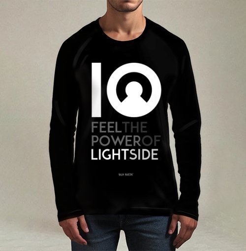 Фотография футболки FEEL THE POWER OF LIGHT SIDE / ПОЧУВСТВУЙ СИЛУ СВЕТЛОЙ СТОРОНЫ