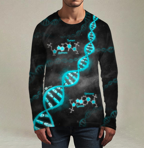 Фотография футболки DNA blue / ДНК — синий