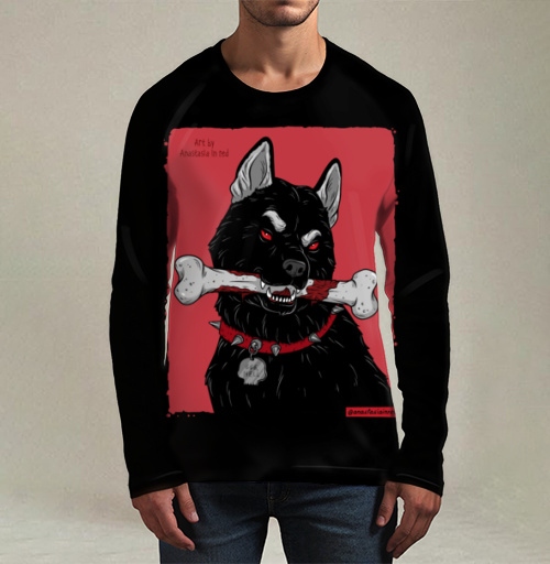 Фотография футболки Черный пёс