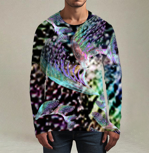 Фотография футболки Неоновый танец тропиков запах блеск voile shimmer print trend 2021