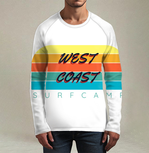 Фотография футболки West Coast Surf Camp Летний Пляжный Отдых на Западном