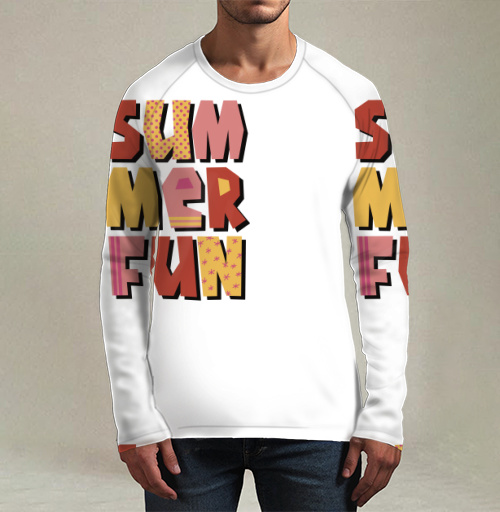 Фотография футболки Летние забавы теплые цвета летний текст summer fun
