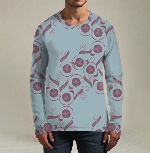 Фотография футболки Изящный винтажный растительный орнамент Floral Pattern / Цветочный узор