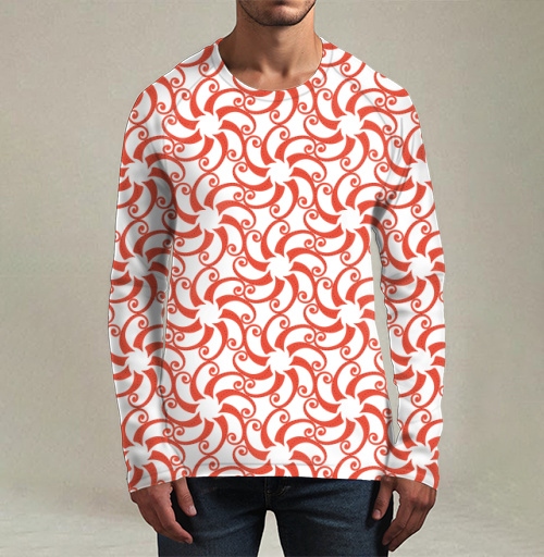 Фотография футболки Dynamic Rotating Coral Swirls Patterns Вращающиеся коралловые завитки узоры