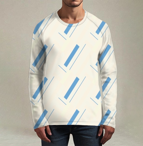 Фотография футболки Blue Milk Pattern / Стильный голубой молочный паттерн пакеты молока