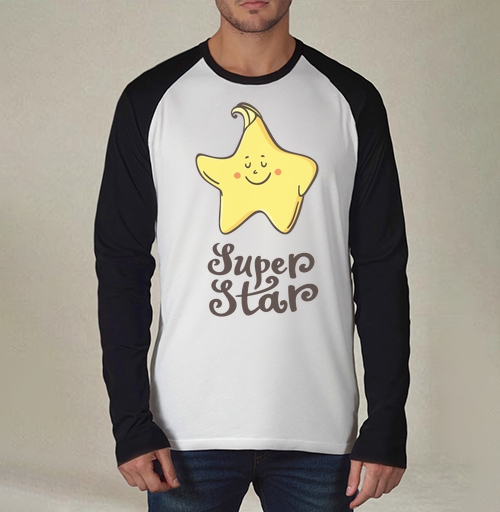Фотография футболки Очаровательная улыбающаяся звезда Super Star