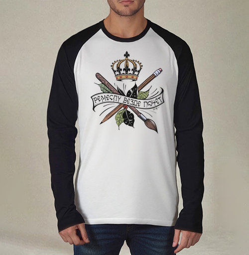 Фотография футболки Графическая иллюстрация пословицы Ремеслу везде почет