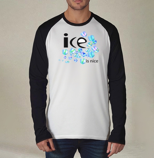 Фотография футболки Лёд Свежесть Холодная Весёлая Надпись ice is nice