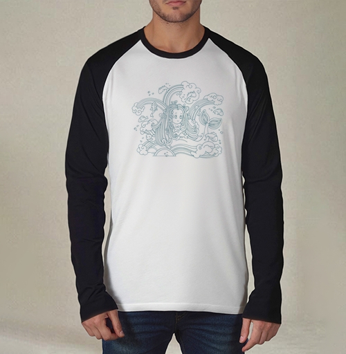 Фотография футболки Fish и русалочка.