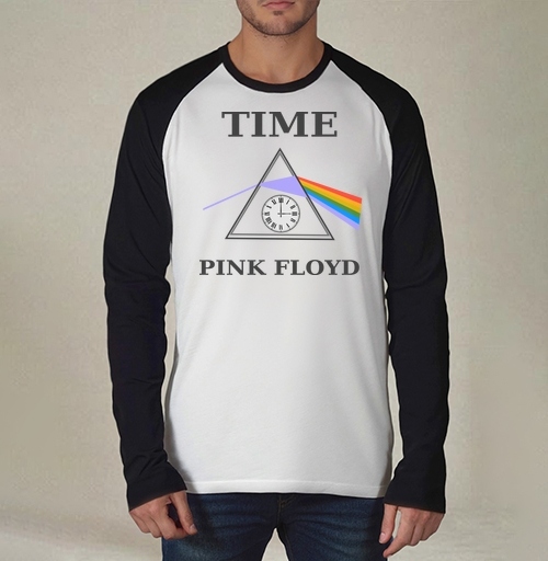 Фотография футболки Преобразование света через время с часами Pink Floyd