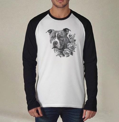 Фотография футболки Собака  цветы