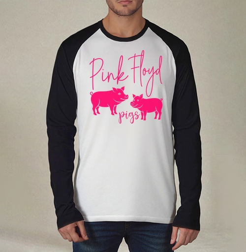 Фотография футболки Два Розовых Поросят Играющий Слова Pink Floyd pigs